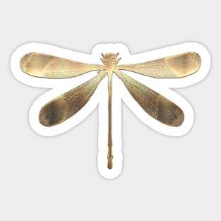 Gold Dragonfly Sticker